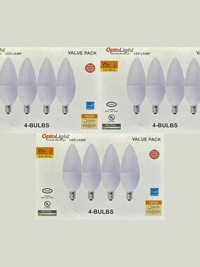 Soft White LED Candle Bulb Value Pack - 25W Equivalent (4-Pack)